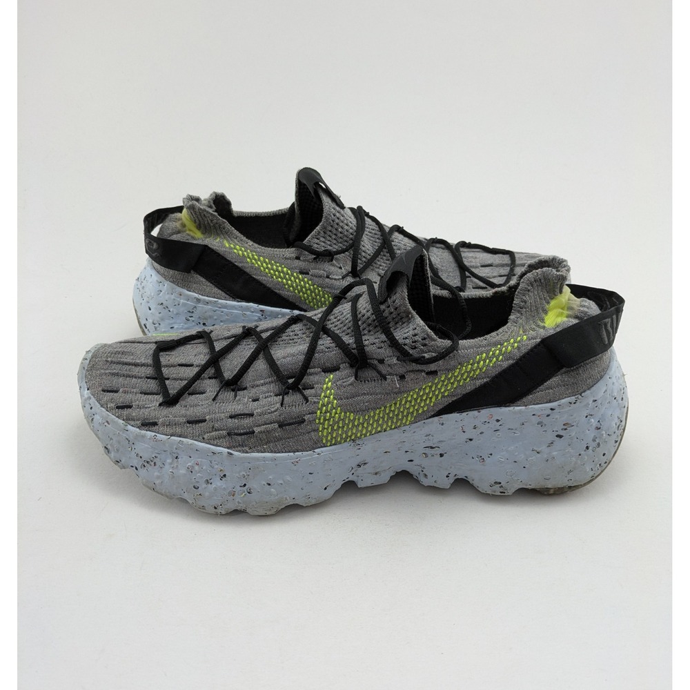 Womens Nike Space Hippie 04 Athletic LaceUp Gray Blue Shoes CD3476-001 Size 13.5